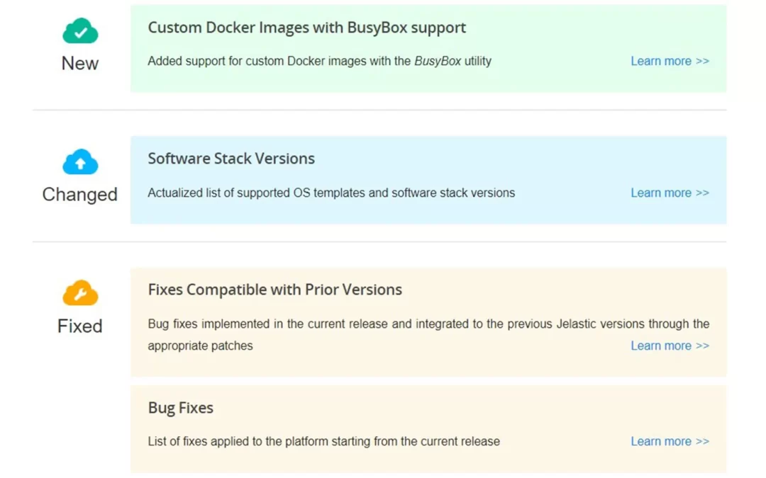 Jelastic PaaS – Update 5.8.5 [New Features]